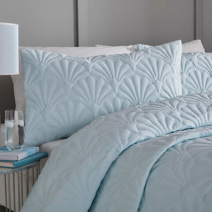 Cavali Duvet Cover Set by Serene in Duck Egg - Duvet Cover Set - Serene