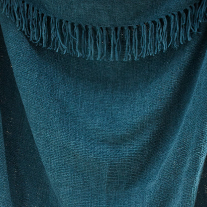 Chenille Throw by Appletree Loft in Teal 130 x 180cm - Throw - Appletree Loft