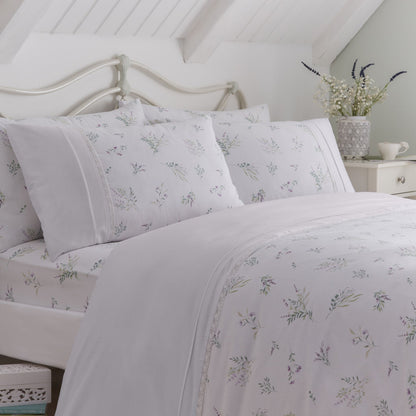 Chloe 28cm Fitted Bed Sheet Set by Dreams & Drapes Decorative in Lilac - 28cm Fitted Bed Sheet Set - Dreams & Drapes Decorative