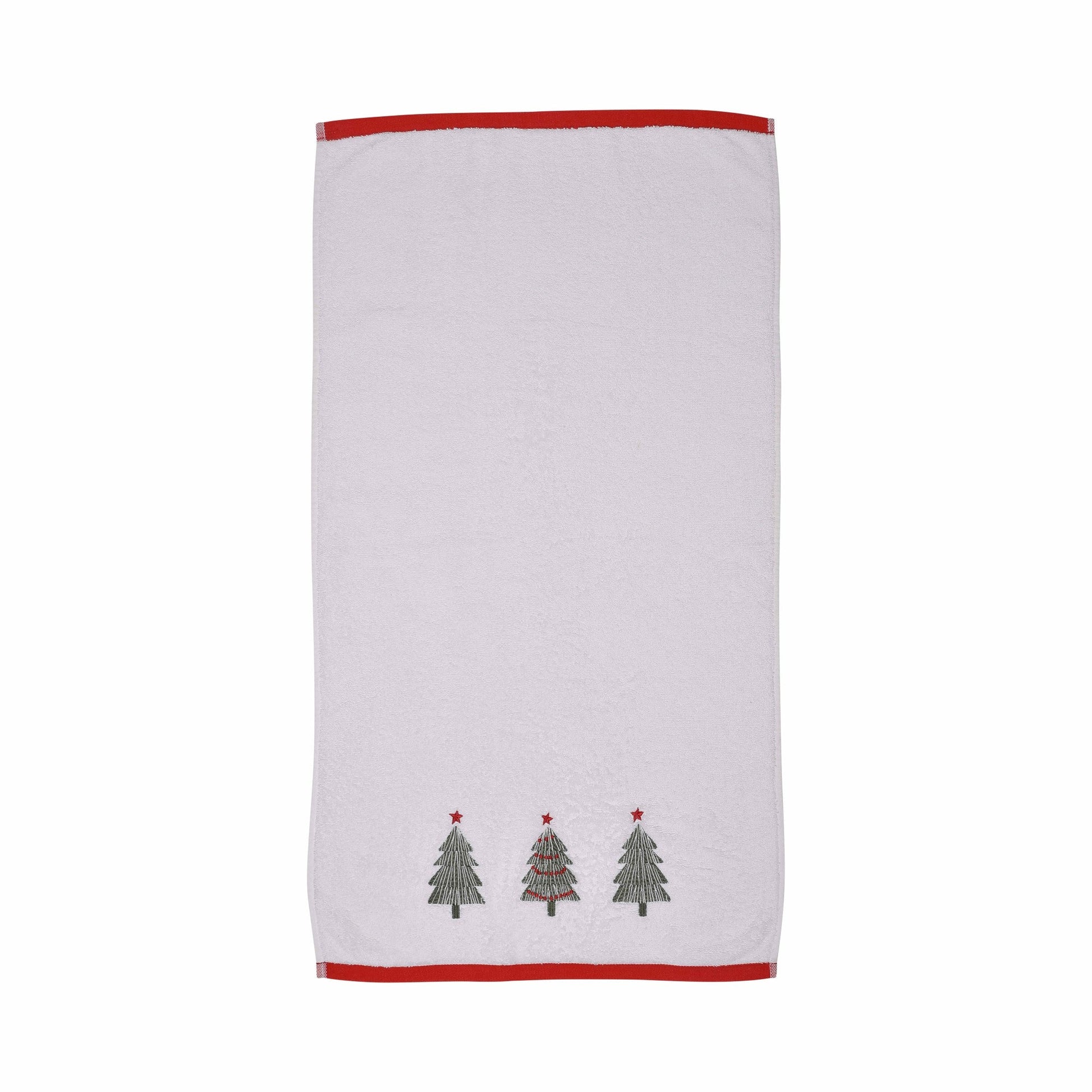 Christmas Trees Hand Towel (2 pack) by Fusion Christmas in White 50 x 90cm - Hand Towel (2 pack) - Fusion Christmas
