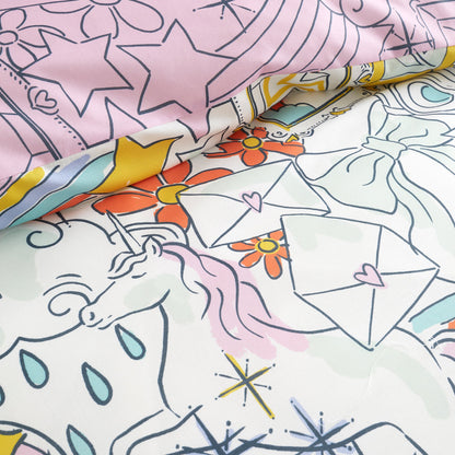 Doodle Hobby Duvet Cover Set in Multi - Duvet Cover Set - Bedlam