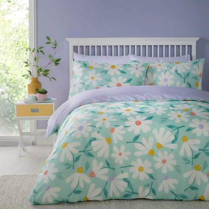 Daisy Duvet Cover Set by Fusion in Duck Egg - Duvet Cover Set - Fusion