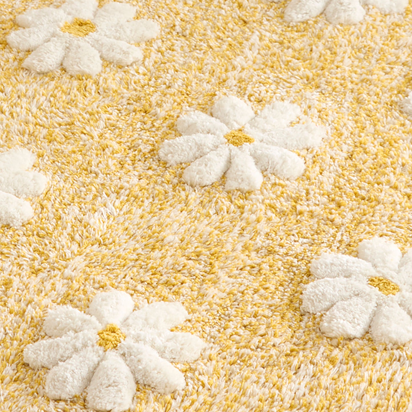 Daisy Floral Bath Mat in Ochre 50 x 80cm