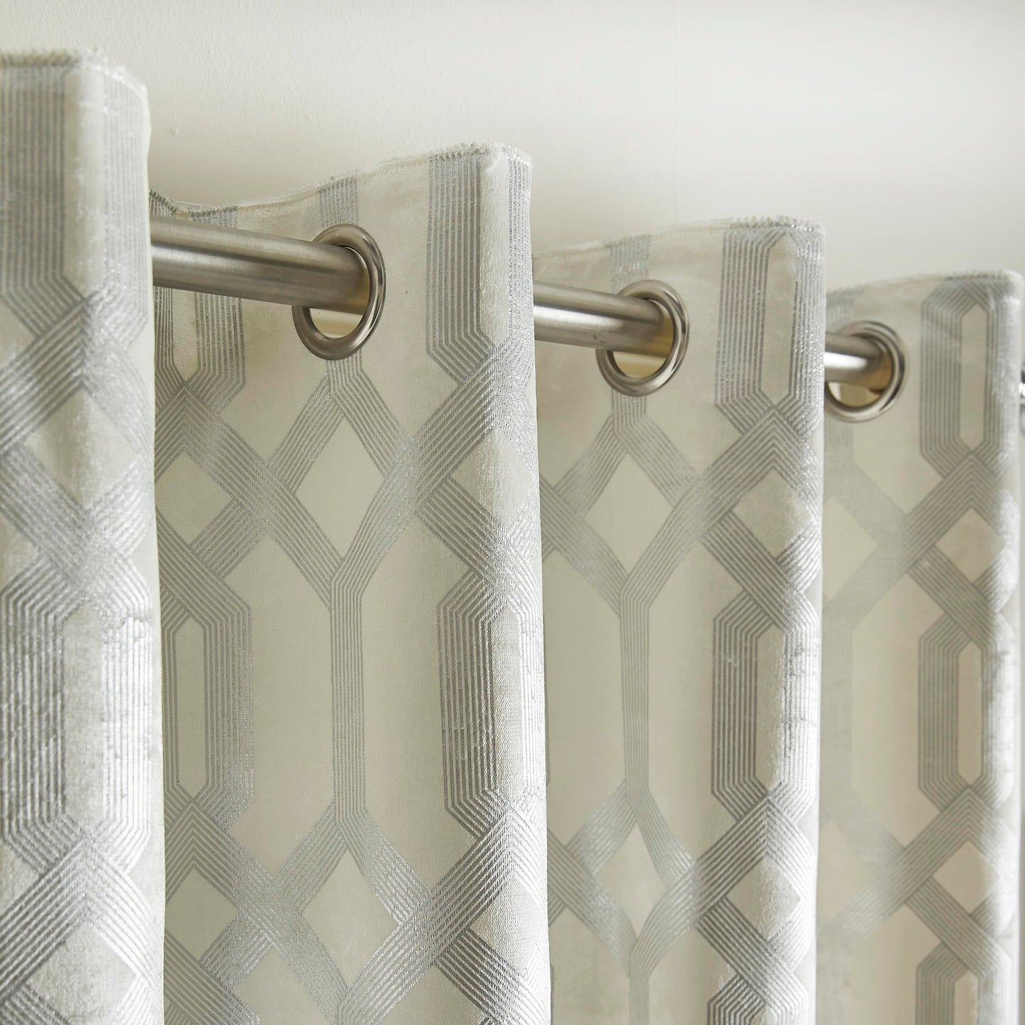 Darla Pair of Eyelet Curtains by Curtina in Ivory - Pair of Eyelet Curtains - Curtina