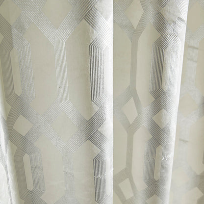 Darla Pair of Eyelet Curtains by Curtina in Ivory - Pair of Eyelet Curtains - Curtina
