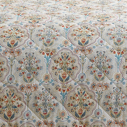 Edena Decorative Floral Bedspread in Natural 200cm X 230cm