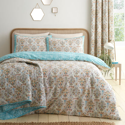 Edena Decorative Floral Bedspread in Natural 200cm X 230cm