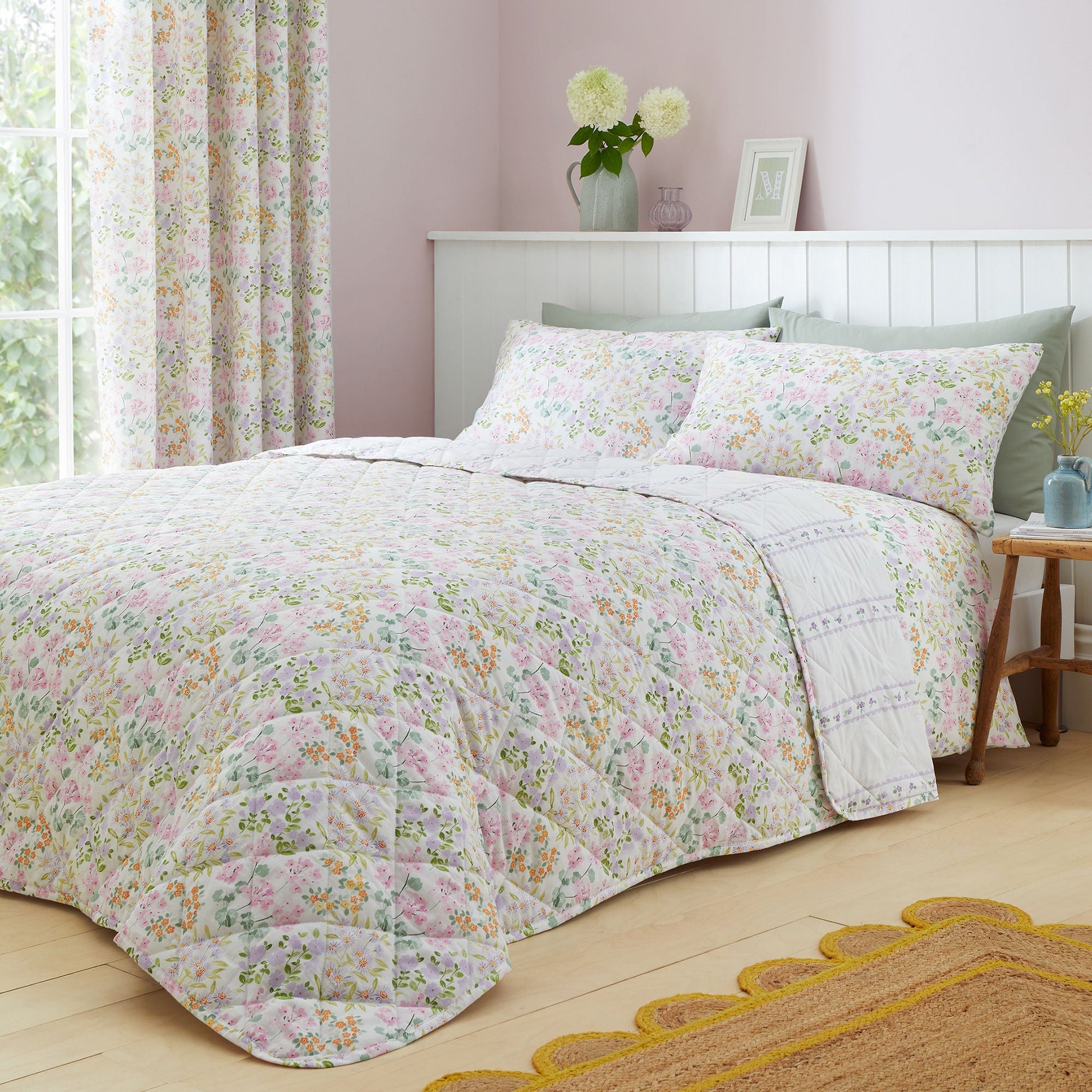 Edith Bedspread by Dreams & Drapes Design in Lilac 200cm X 230cm - Bedspread - Dreams & Drapes Design