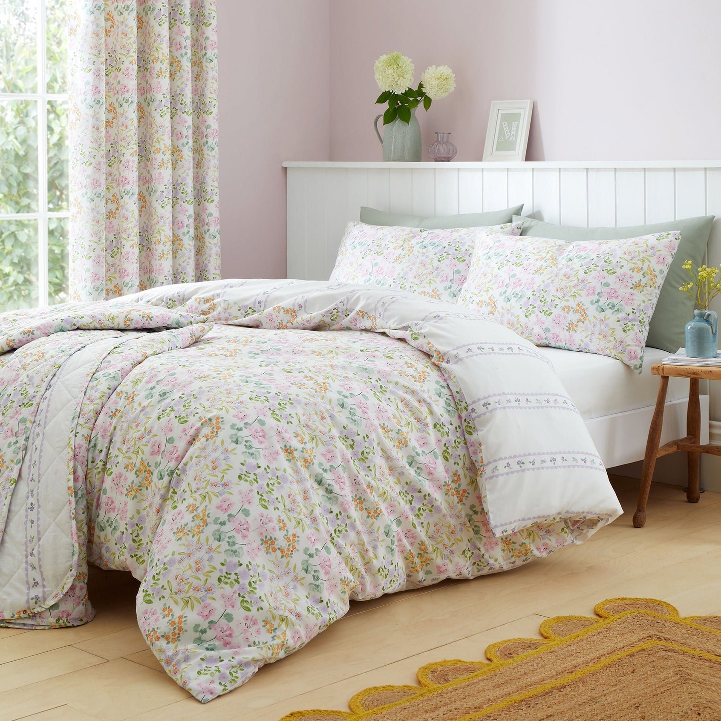 Edith Bedspread by Dreams & Drapes Design in Lilac 200cm X 230cm - Bedspread - Dreams & Drapes Design