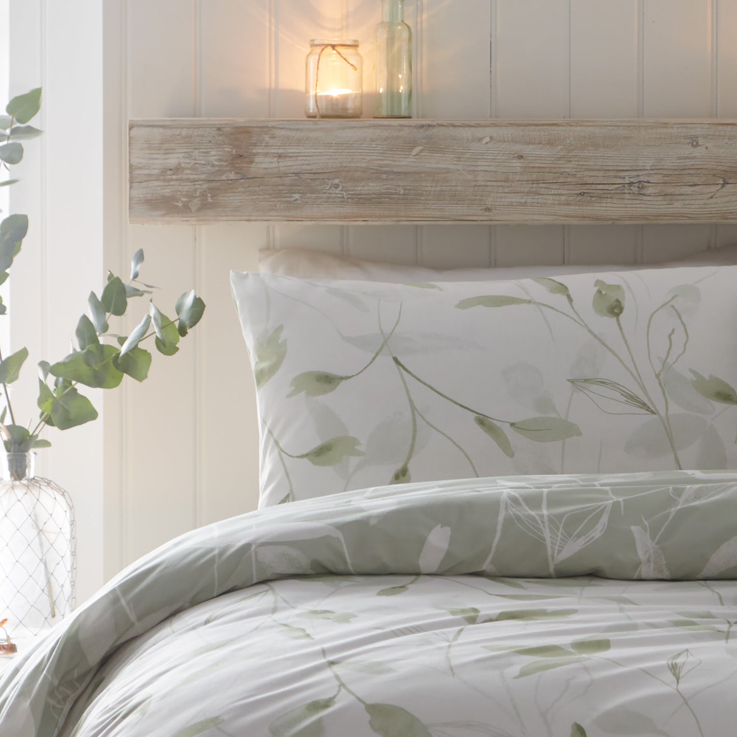 Eliza Duvet Cover Set by Drift Home in Green - Duvet Cover Set - Drift Home