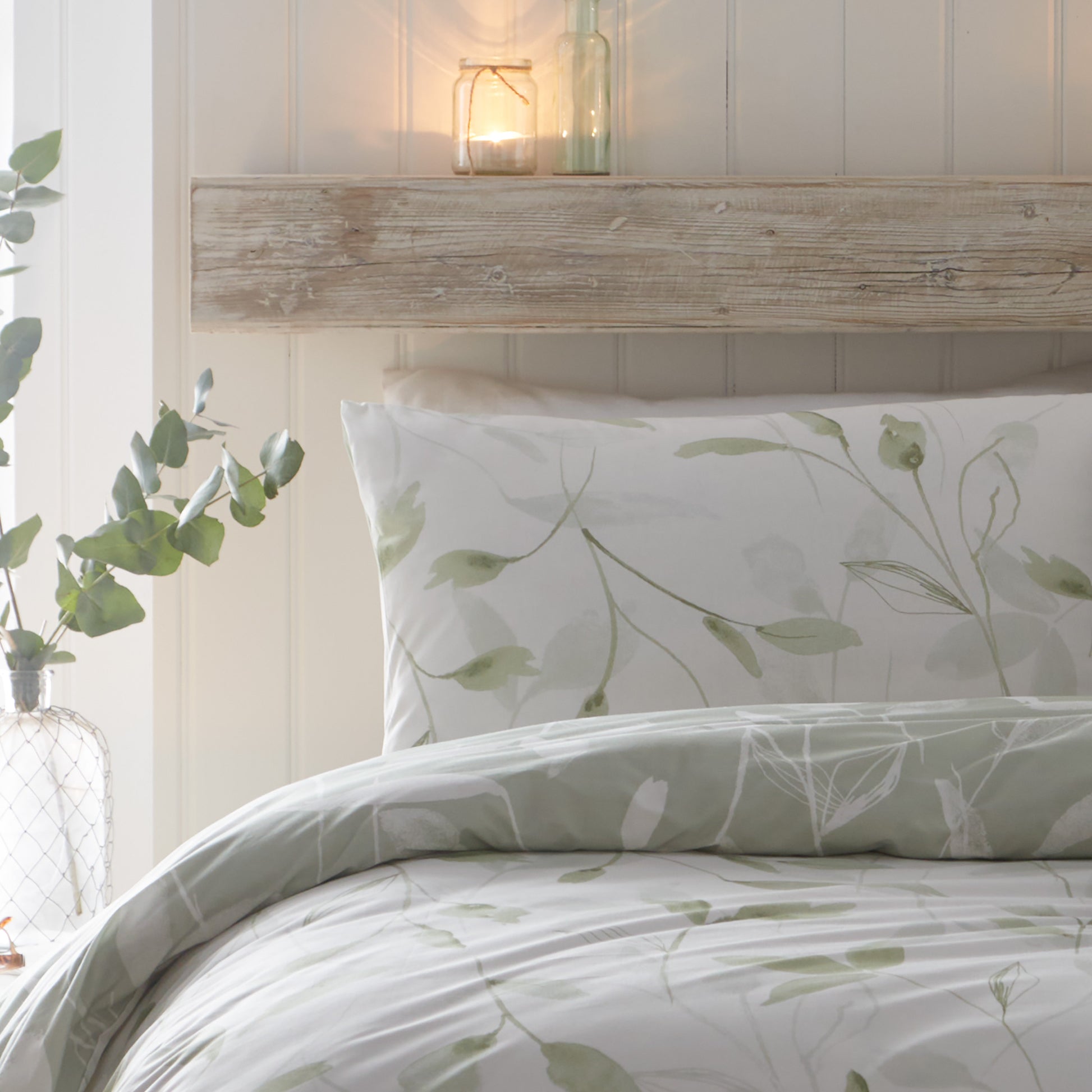 Eliza Duvet Cover Set by Drift Home in Green - Duvet Cover Set - Drift Home