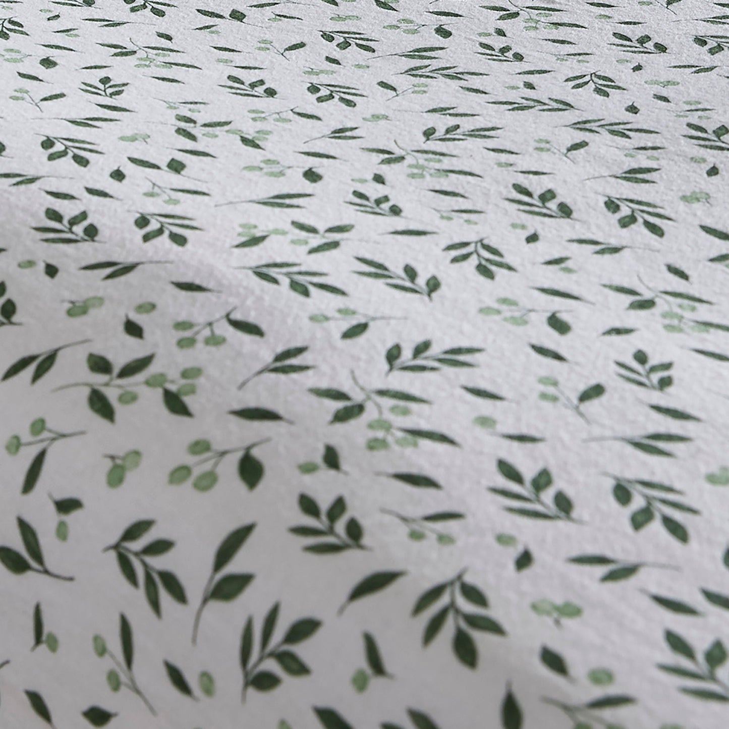 Falling Leaf 28cm Fitted Bed Sheet in White - 28cm Fitted Bed Sheet - D & D