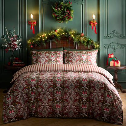 Festive Robin Duvet Cover Set in Red - Duvet Cover Set - Laurence Llewelyn-Bowen
