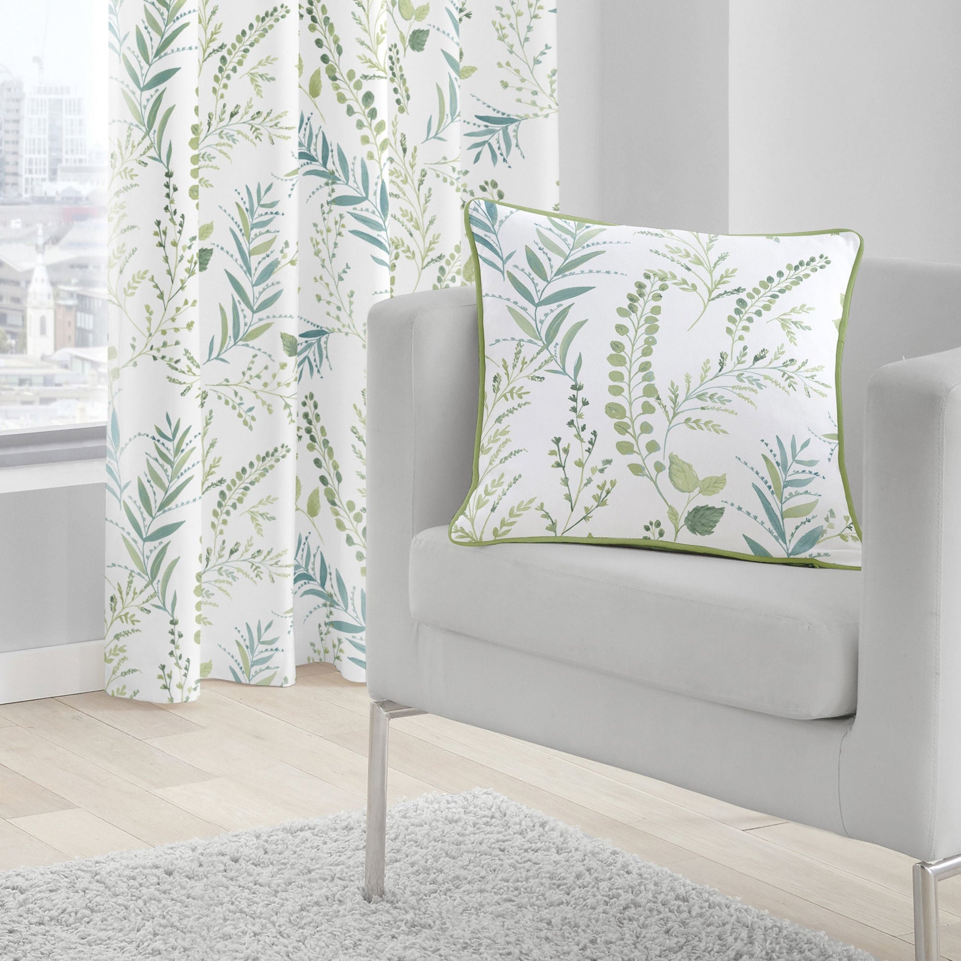 Fernworthy Cushion by Fusion in Green 43 x 43cm - Cushion - Fusion