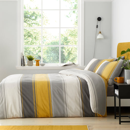 Betley Duvet Cover Set in Ochre