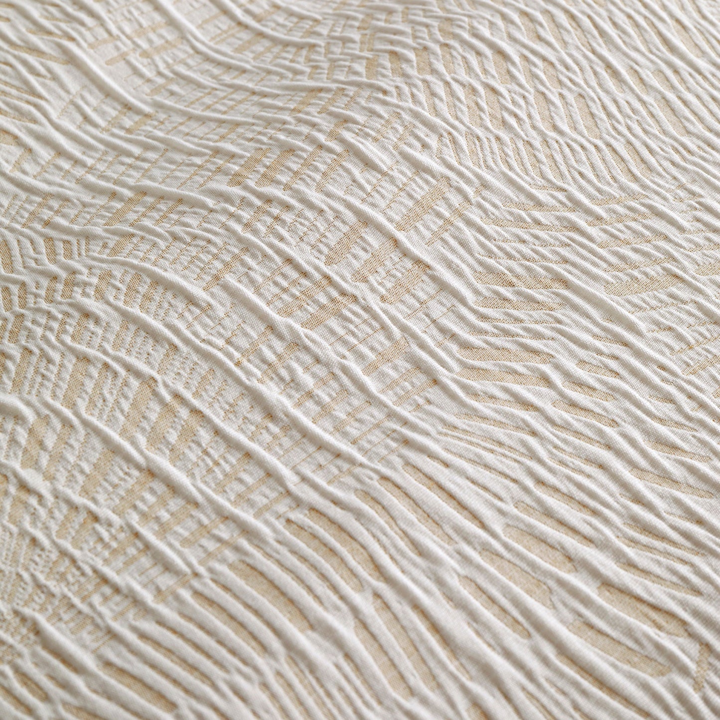 Fossil Jacquard Duvet Cover Set in Natural