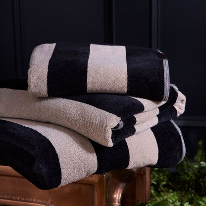 Festivo Stripe Towels in Black