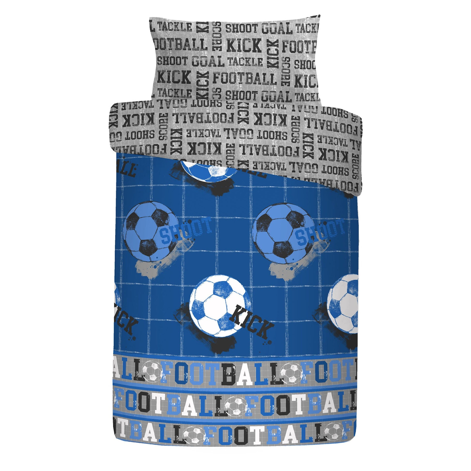 Football Duvet Cover Set by Bedlam in Blue - Duvet Cover Set - Bedlam