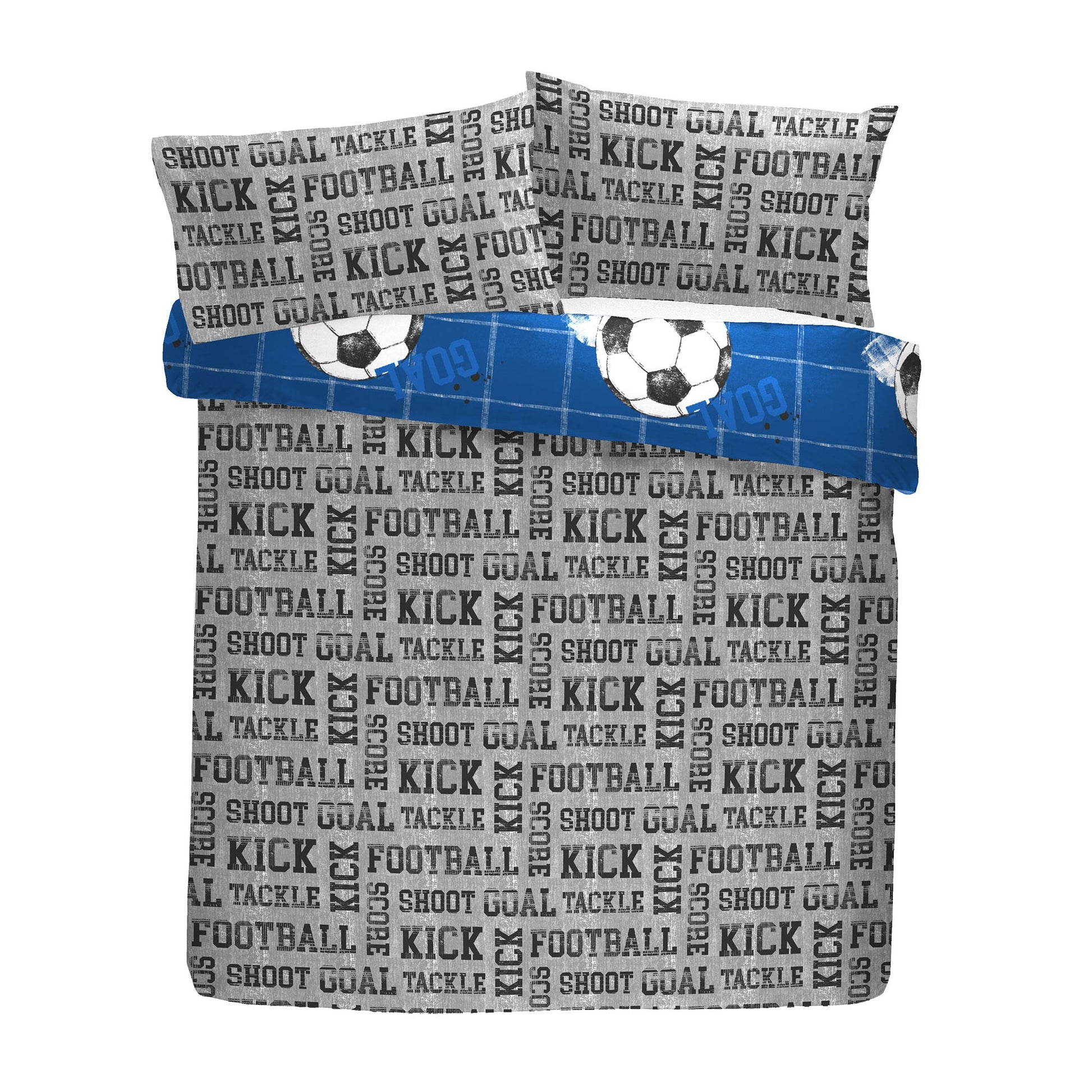 Football Duvet Cover Set by Bedlam in Blue - Duvet Cover Set - Bedlam