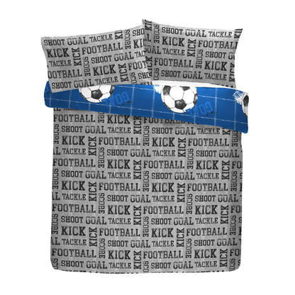 Football Duvet Cover Set by Bedlam in Blue - Duvet Cover Set - Bedlam