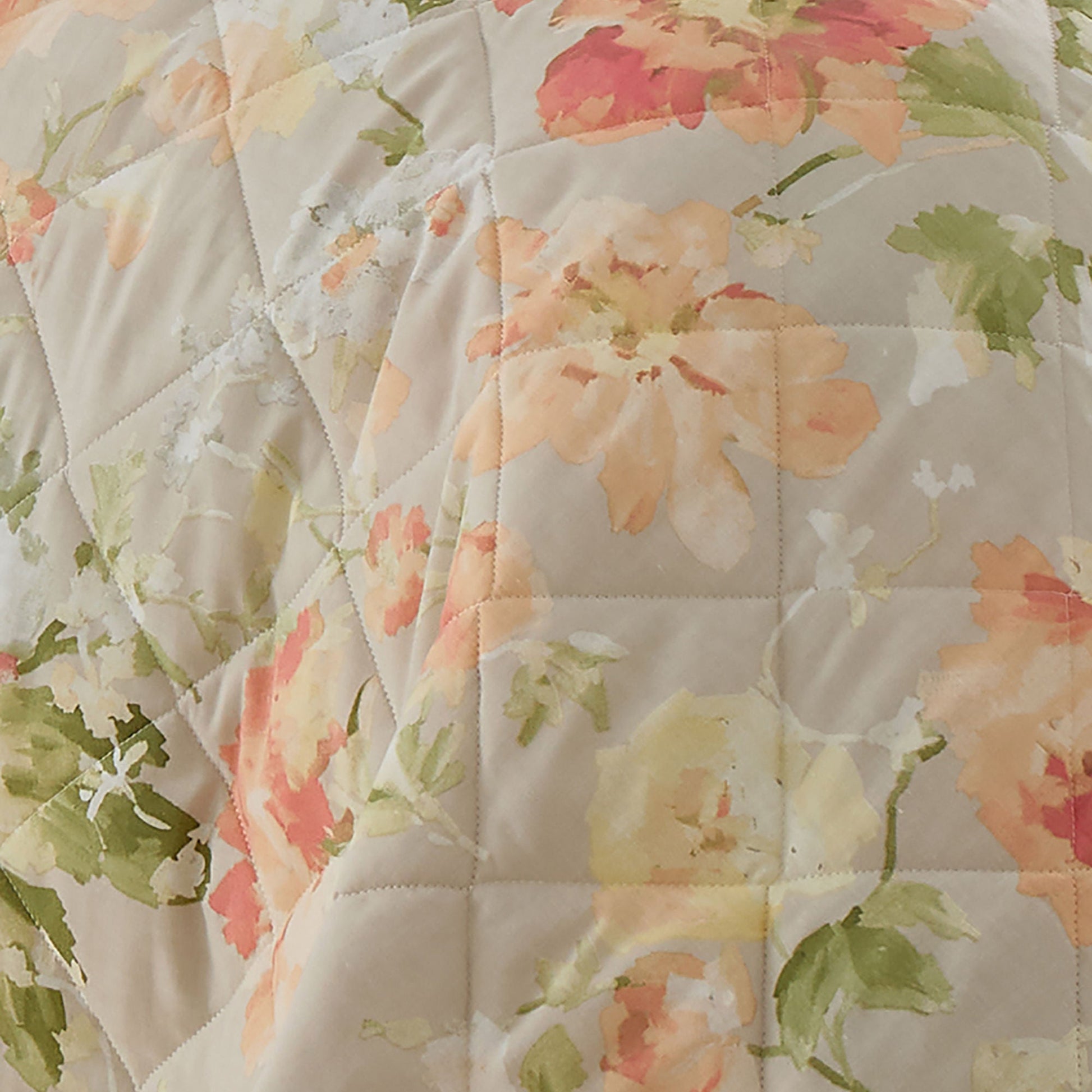 Flourette Bedspread by Dreams & Drapes Design in Natural 200cm X 230cm - Bedspread - Dreams & Drapes Design