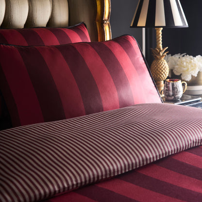 Festivo Circus Stripe Duvet Cover Set in Red - Duvet Cover Set - Laurence Llewelyn-Bowen