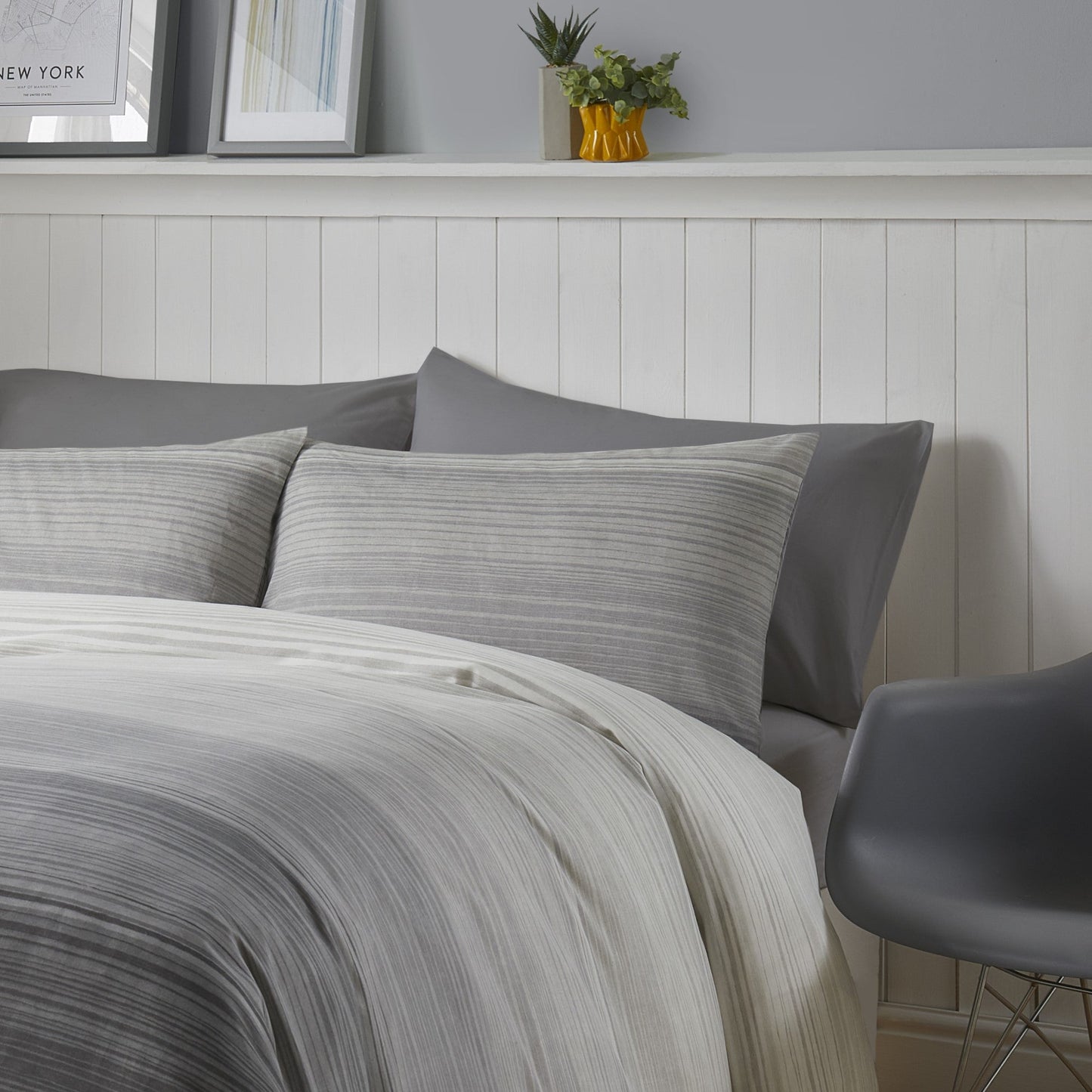 Fairhaven Duvet Cover Set by Fusion in Charcoal - Duvet Cover Set - Fusion