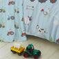 Farmyard Friends Throw by Bedlam in Blue 120 x 150cm - Throw - Bedlam