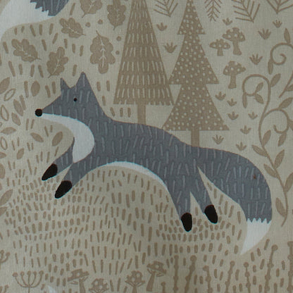 Foraging Fox Duvet Cover Set by Fusion Snug in Natural - Duvet Cover Set - Fusion Snug