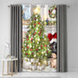 Christmas Tree Eyelet Single Panel Door Curtain by Fusion in Multi - Eyelet Single Panel Door Curtain - Fusion