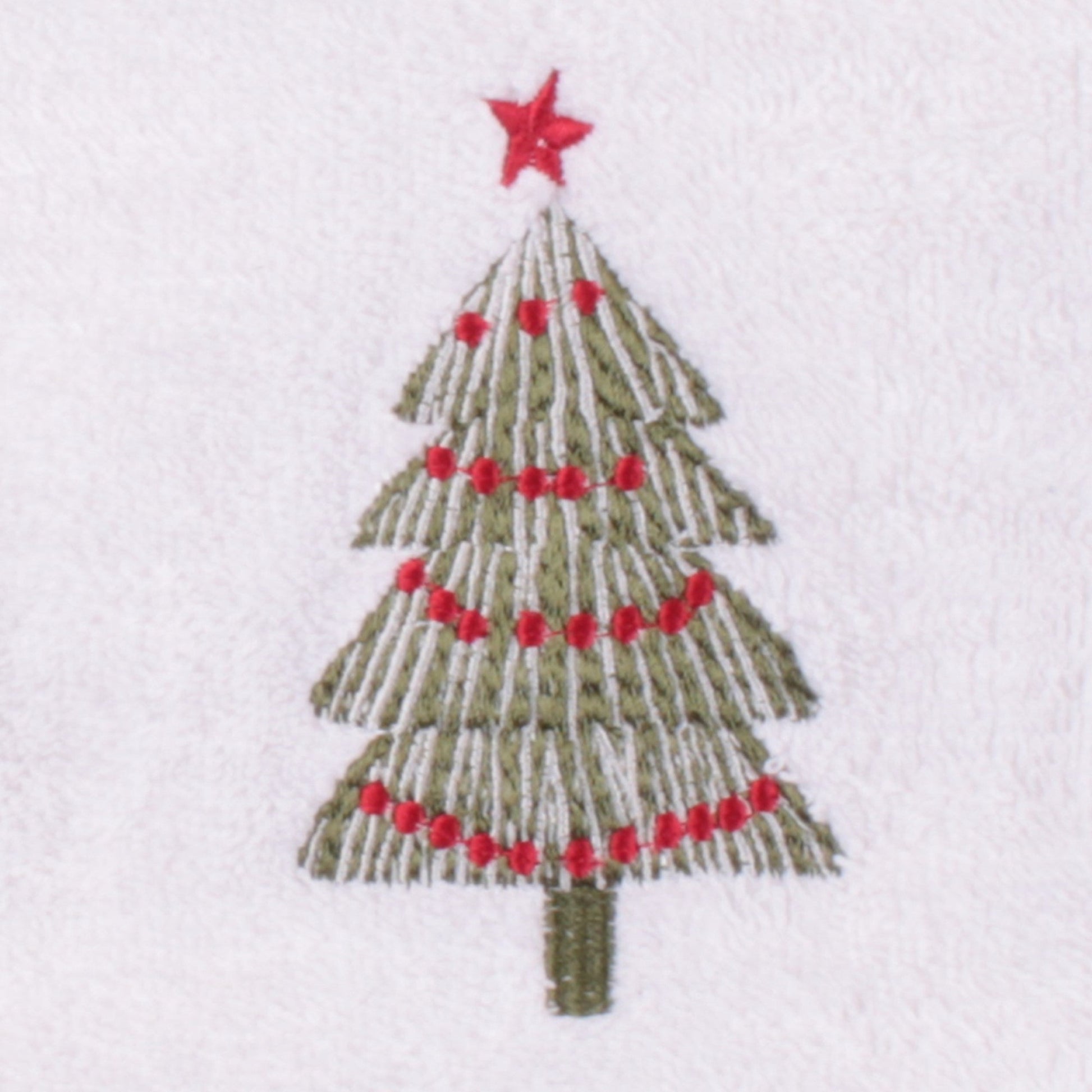 Christmas Trees Hand Towel (2 pack) by Fusion Christmas in White 50 x 90cm - Hand Towel (2 pack) - Fusion Christmas