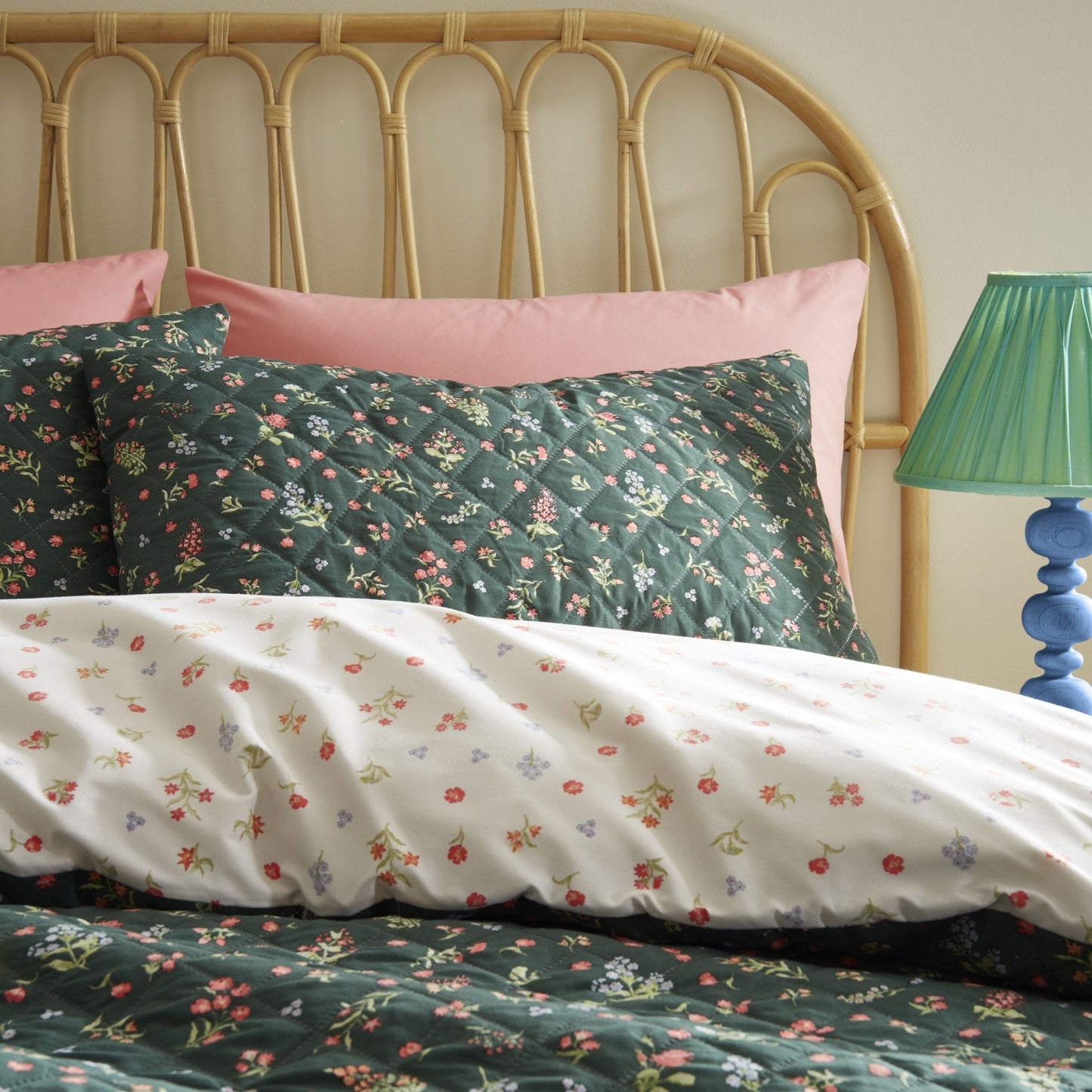 Nelly Duvet Cover Set in Green - Duvet Cover Set - Fusion