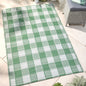 Gingham Outdoor Rug by Dreams & Drapes Design in Green 120 x 170cm - Outdoor Rug - Dreams & Drapes Design