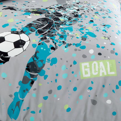 Goal Duvet Cover Set by Bedlam in Grey - Duvet Cover Set - Bedlam