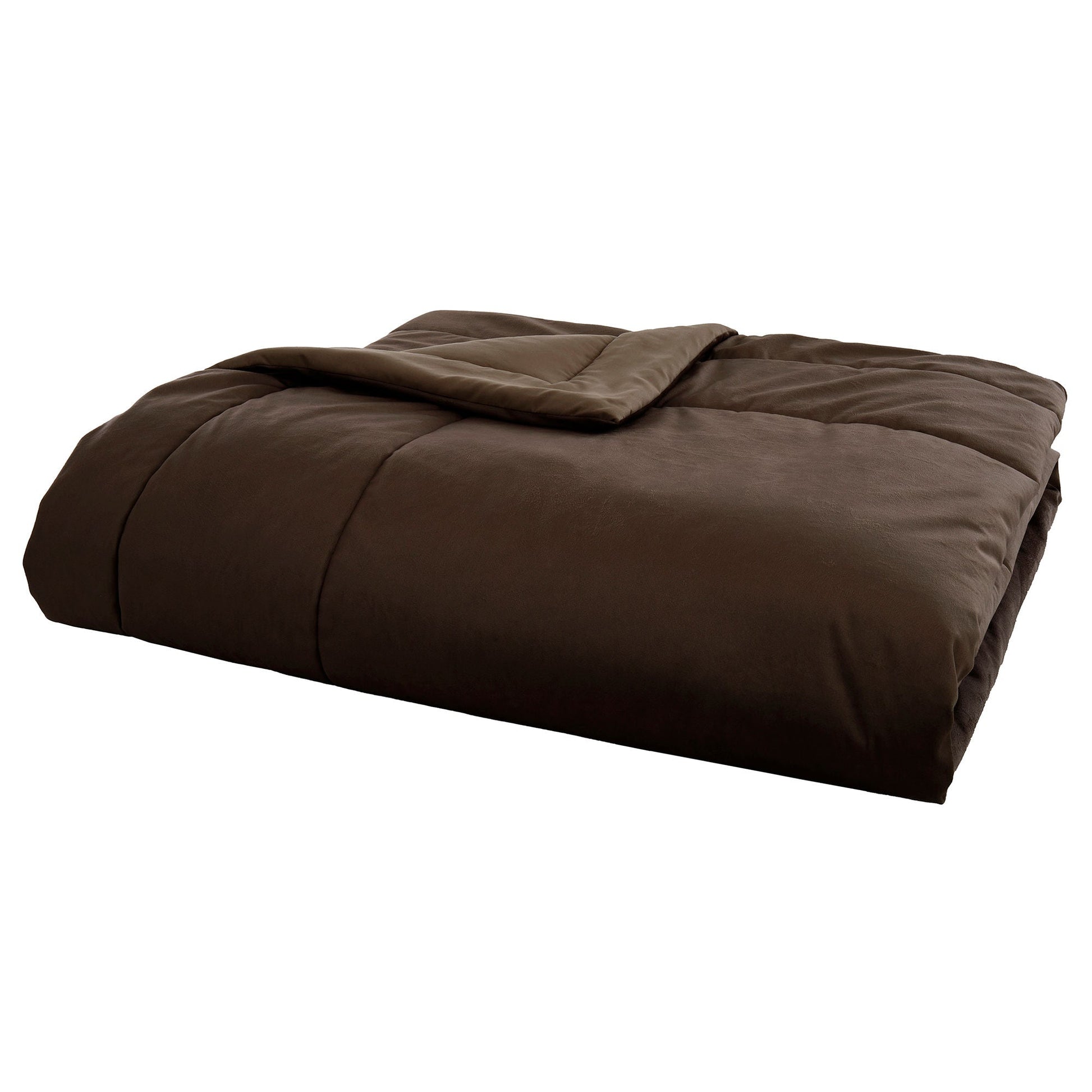 Harlan Velvet Bedspread in Chocolate 235 x 235cm - Bedspread - Appletree