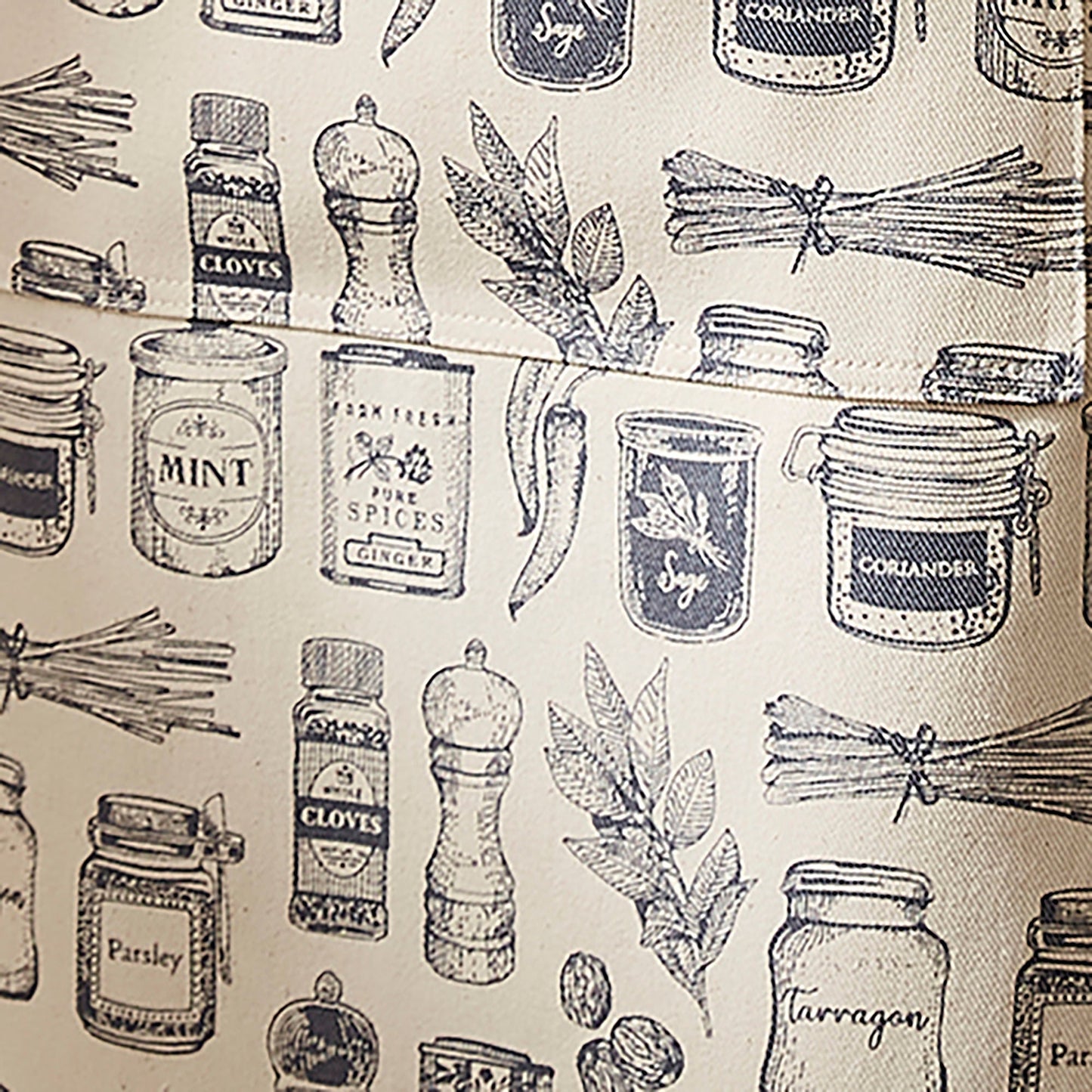 Ulster Weavers Herbs & Spices Apron - Cotton One Size in Grey - Apron - Ulster Weavers