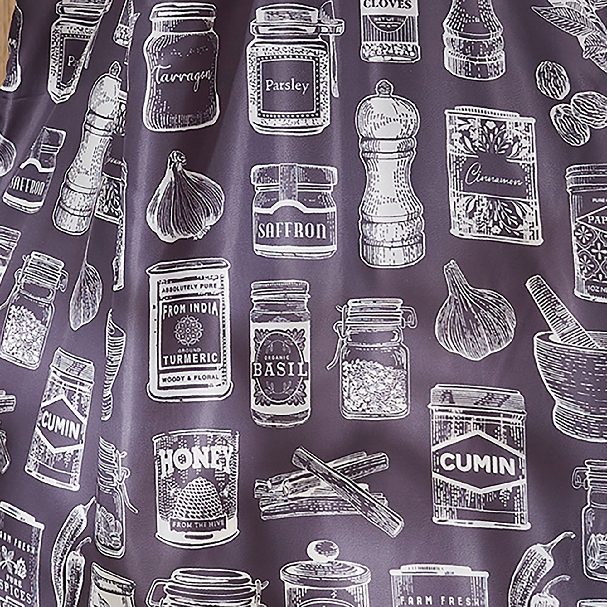 Ulster Weavers Herbs & Spices Foldable Tote Bag Medium in Grey - Roll-Up Bag - Ulster Weavers