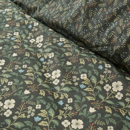Heritage Floral Duvet Cover Set in Green - Duvet Cover Set - D & D