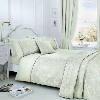 Jasmine Bedspread in Green 220cm x 240cm - Bedspread - Dreams & Drapes