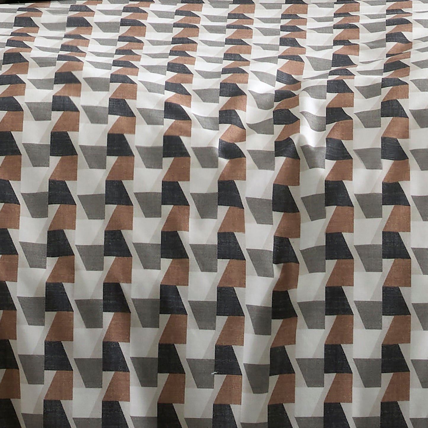 Jett Duvet Cover Set in Brown/Bracken - Duvet Cover Set - Appletree