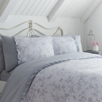 Kristen Duvet Cover Set by Dreams & Drapes Decorative in Grey - Duvet Cover Set - Dreams & Drapes Decorative