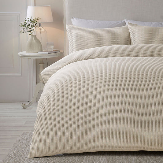 Lindly Duvet Cover Set by Serene in Natural - Duvet Cover Set - Serene
