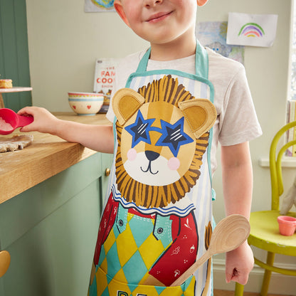 Leon Lion Kids Shaped PVC Apron in Multicolour