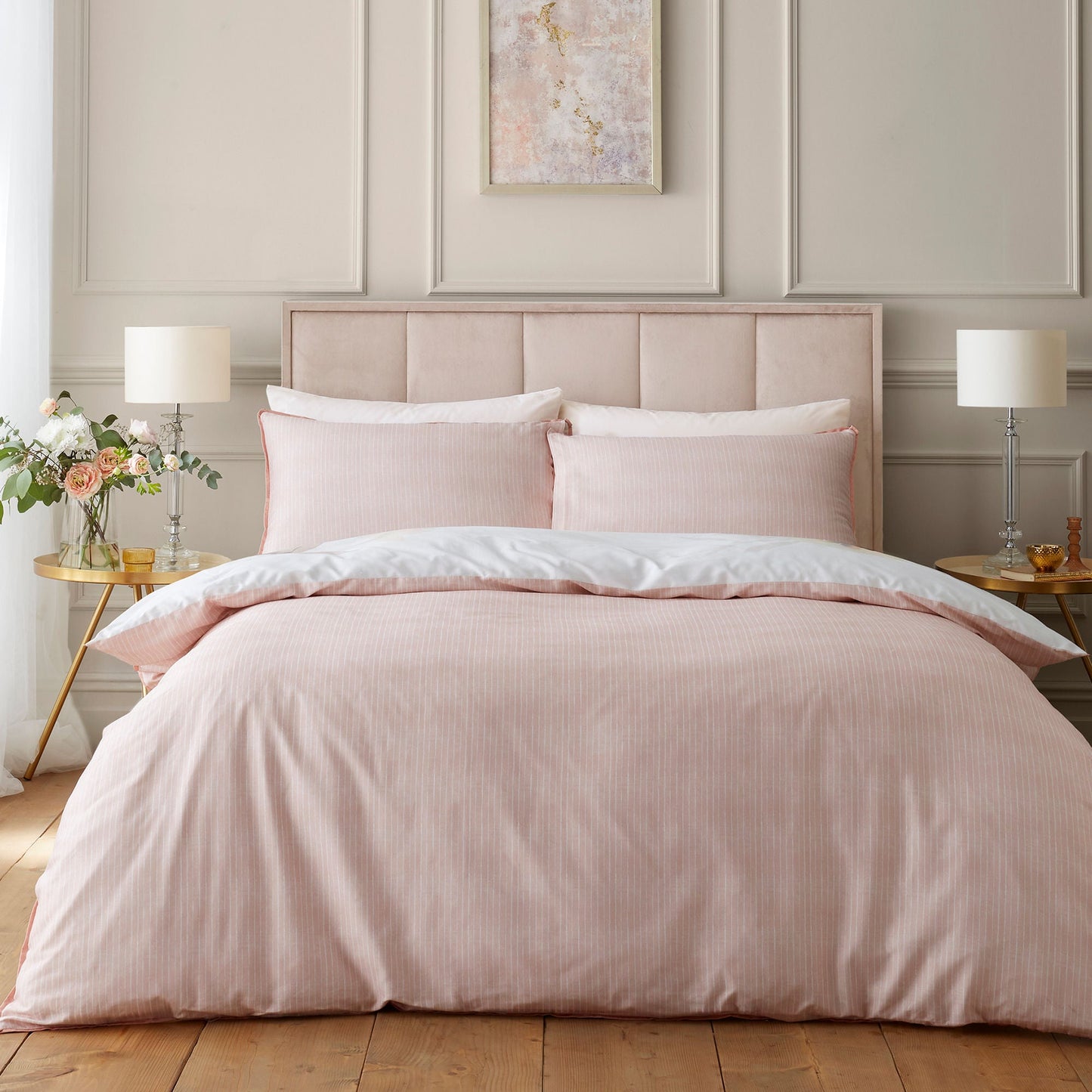 Mia Floral Blooms Duvet Cover Set in Natural