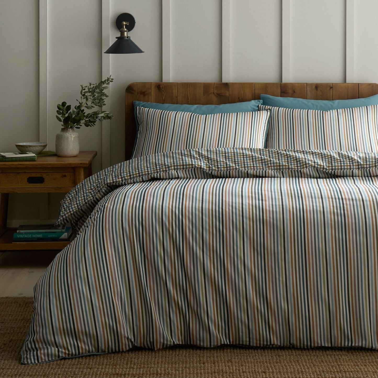 Micro Check Duvet Cover Set in Green - Duvet Cover Set - Appletree