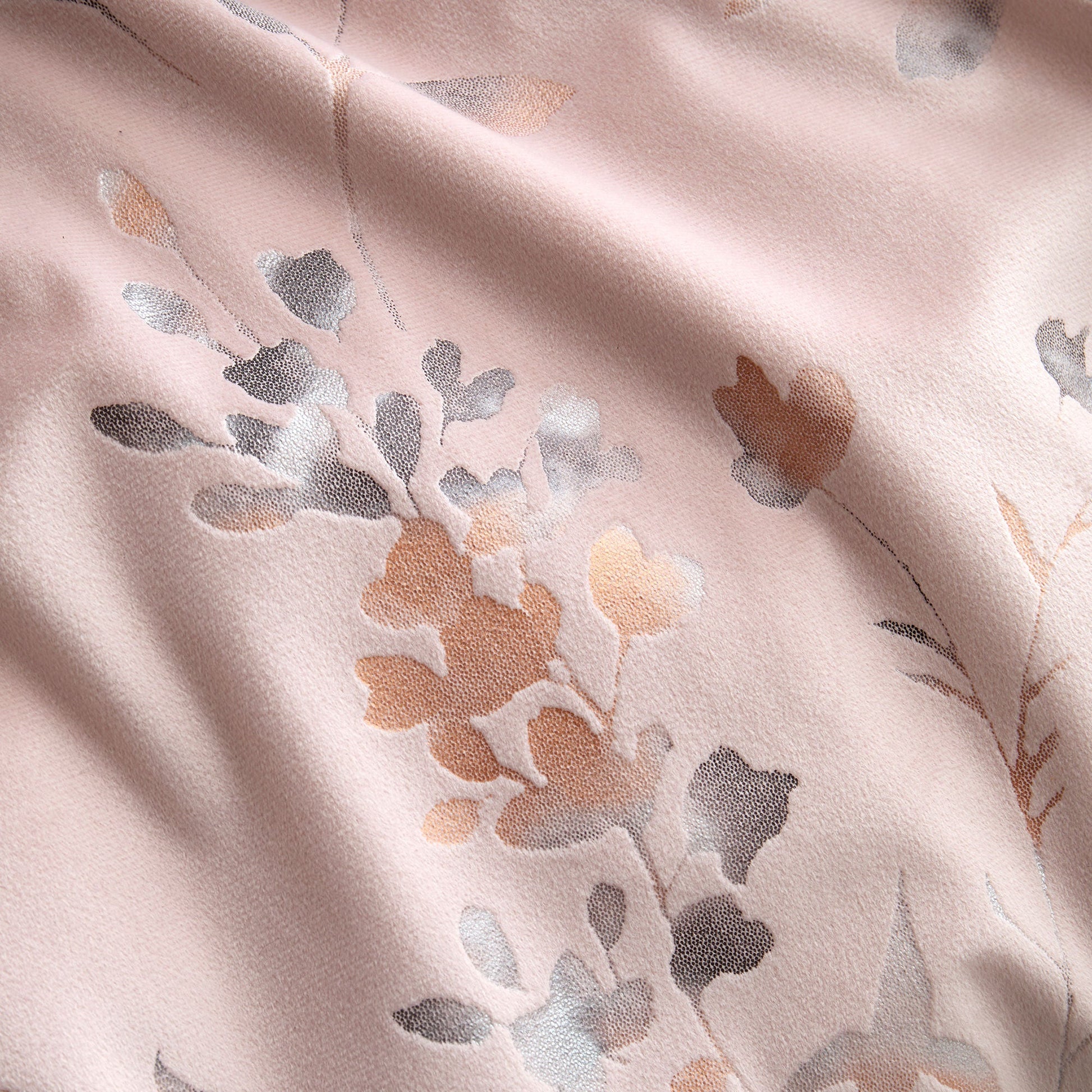 Metallic Leaf Duvet Cover Set in Pink - Duvet Cover Set - Soiree