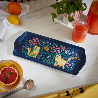 Marmalade Meadow Small Serving Tray in Navy