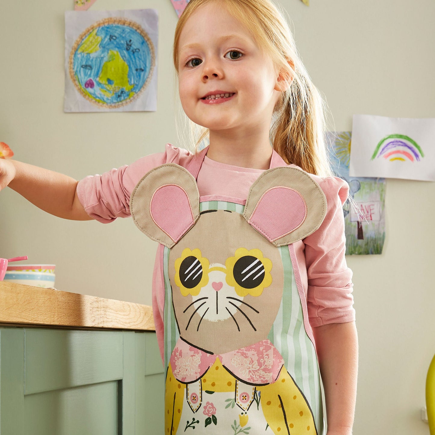 Maisy Mouse Kids Shaped PVC Apron in Multicolour