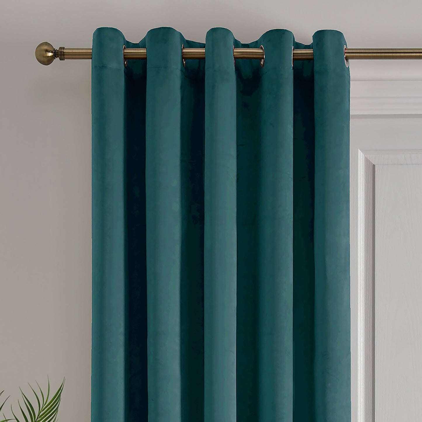 Montrose Eyelet Single Panel Door Curtain in Teal - Eyelet Single Panel Door Curtain - Laurence Llewelyn-Bowen