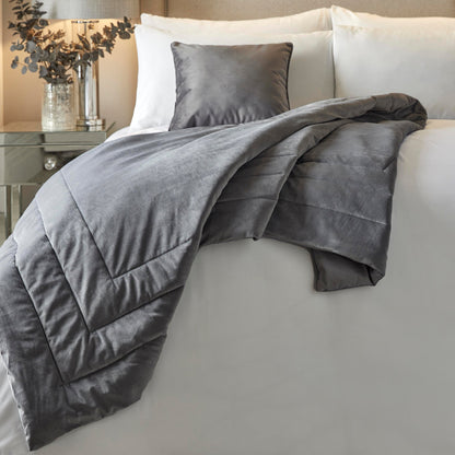 Melanie Filled Cushion by Soiree in Slate 43 x 43cm - Filled Cushion - Soiree